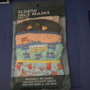 Fashion Face Masks 5-Piece Set
